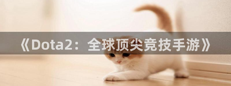 辉达娱乐4开户：《Dota2：全球顶尖竞技手游》